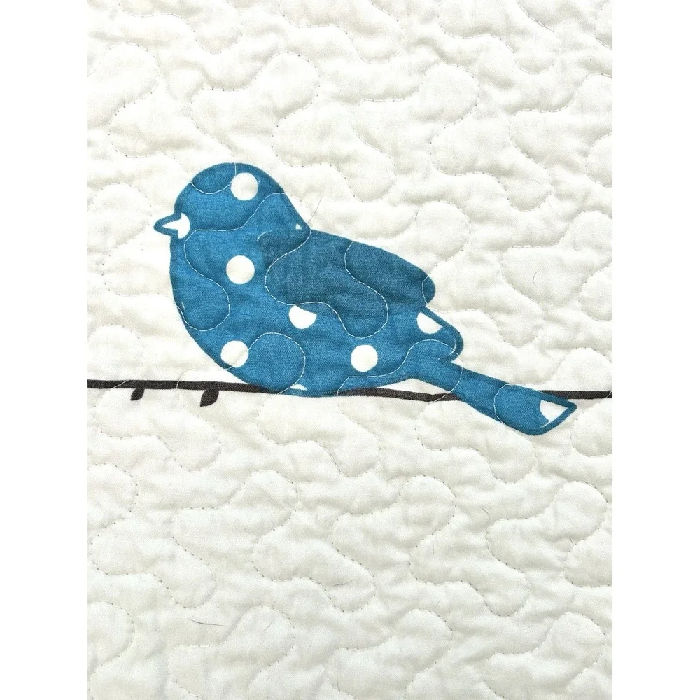 Lush Decor Rowley Birds Throw Blanket Quilted Reversible 48